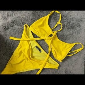 Boohoo Yellow Bikini
